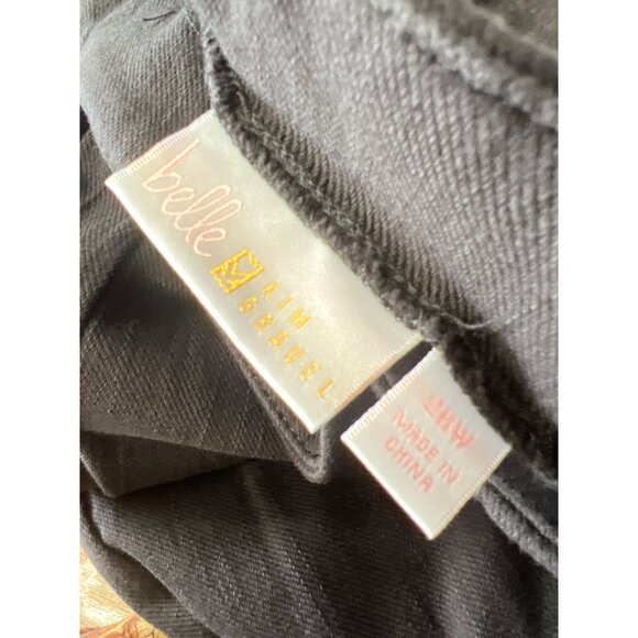 Belle by Kim Gravel Reg Flexibelle Seamed Baby Boot Cut Jean Black Women Plus 26 - Picture 3 of 7